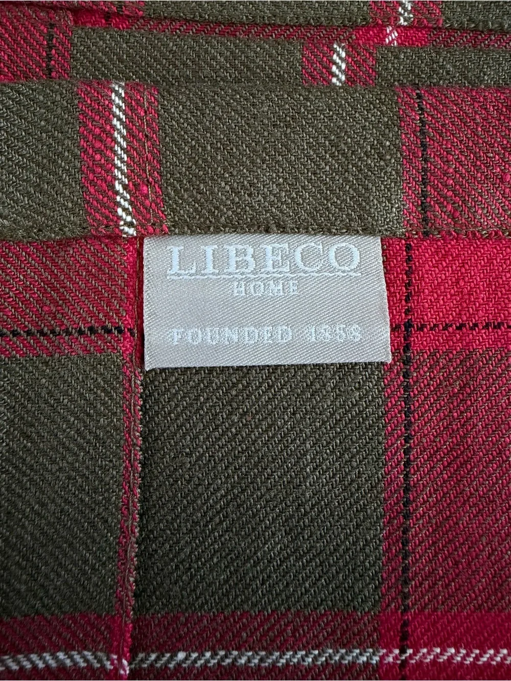 Libeco St. Giles Tartan Plaid Linen Napkins Set of 8 NWOT Belgian